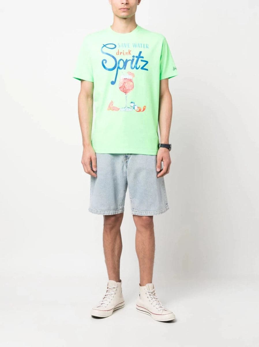 Drink Spritz cotton T-shirt-Mc2 Saint Barth-T-shirt-Vittorio Citro Boutique