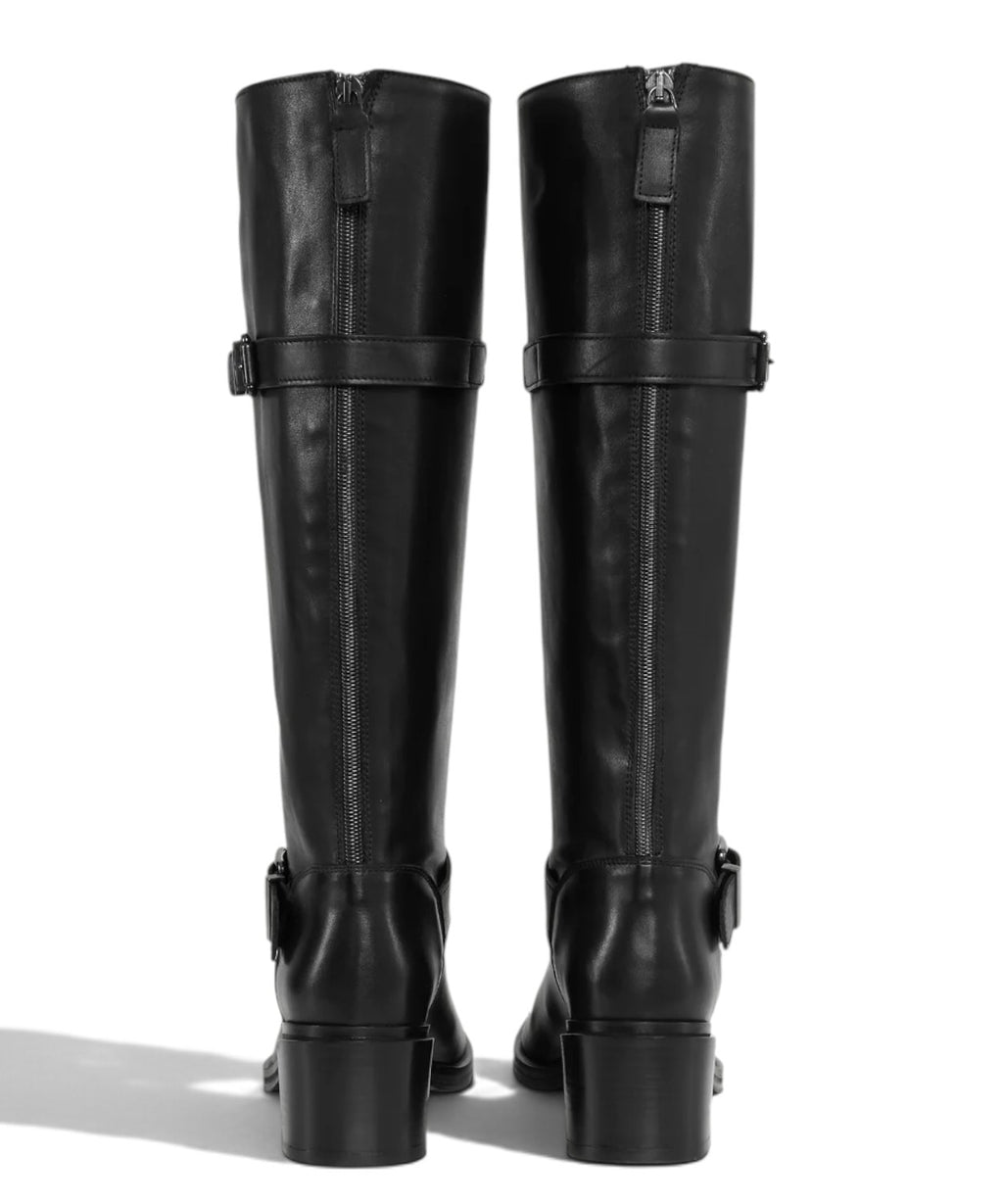 Botte haute pour femme Archyve en cuir avec fermeture éclair arrière
