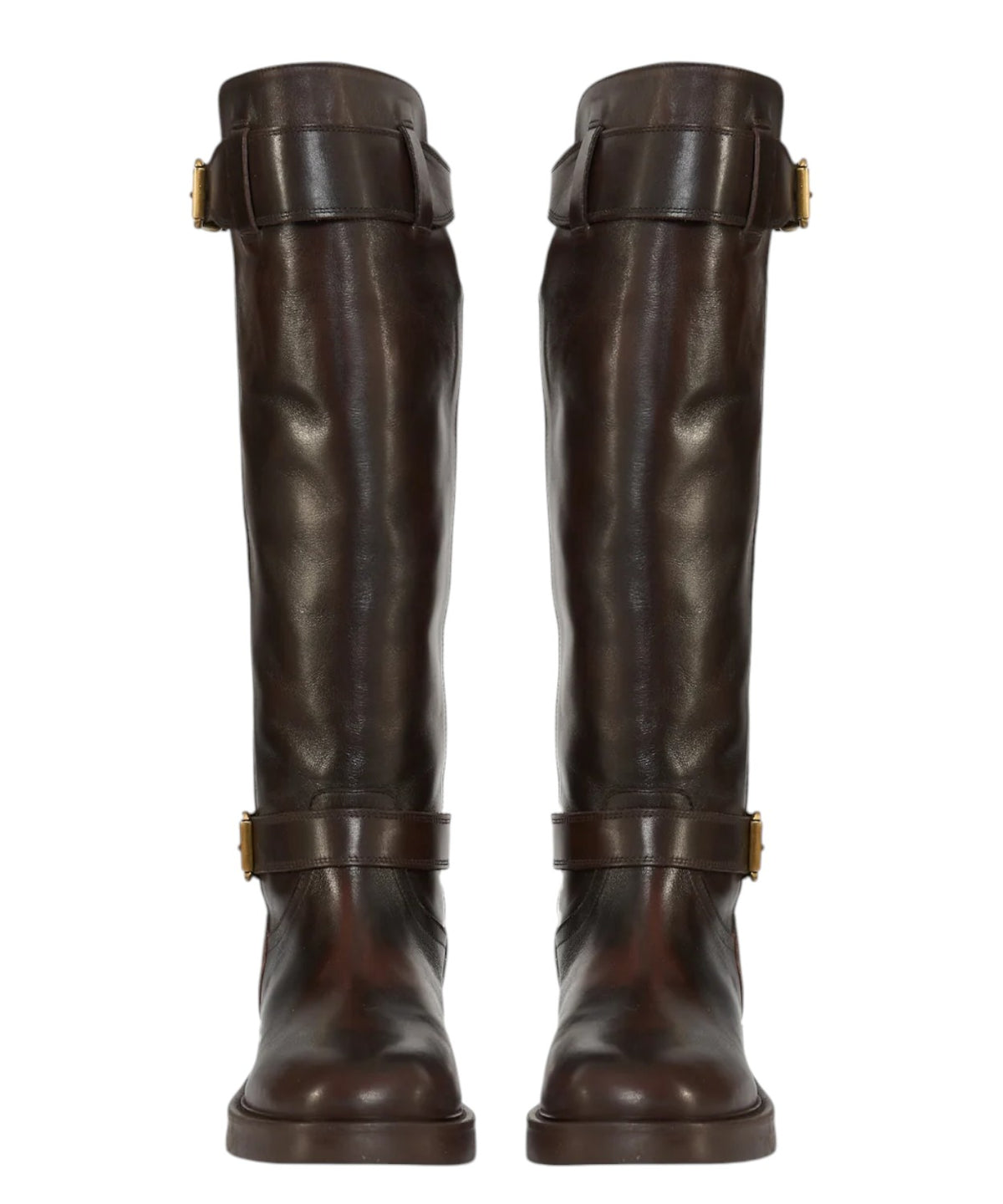 Bottes hautes pour femme Archyve en cuir avec boucles