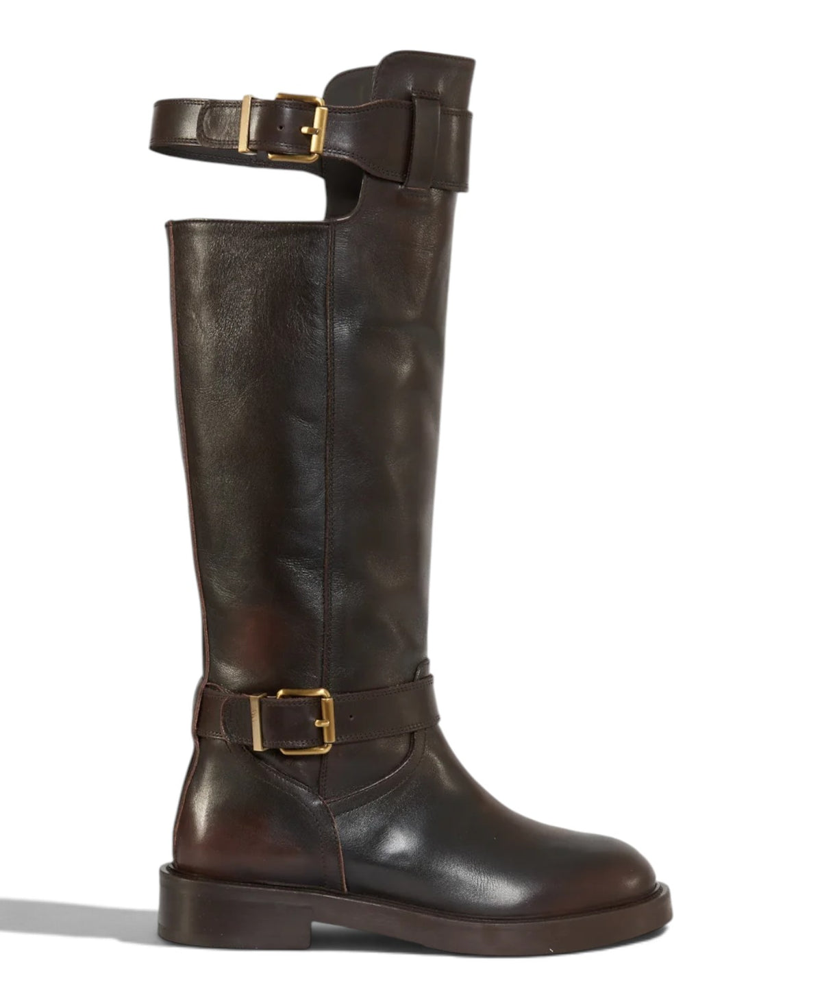 Bottes hautes pour femme Archyve en cuir avec boucles