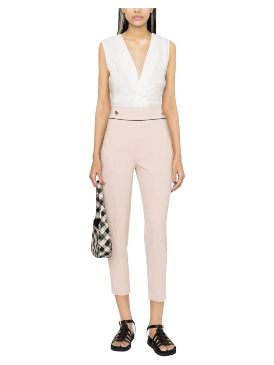 pantaloni cropped impreziositi da bottoni-Liu-Jo-Pantaloni-Vittorio Citro Boutique