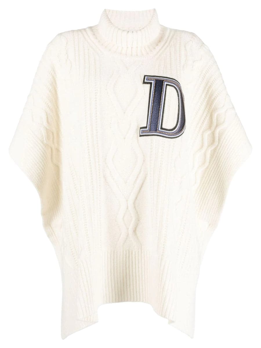 Poncho con applicazione-Dondup-Maglieria-Vittorio Citro Boutique