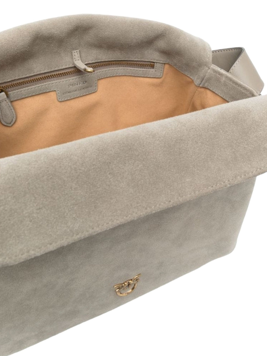 Big leaf bag hobo in suede-Borse a spalla-Pinko-Vittorio Citro Boutique