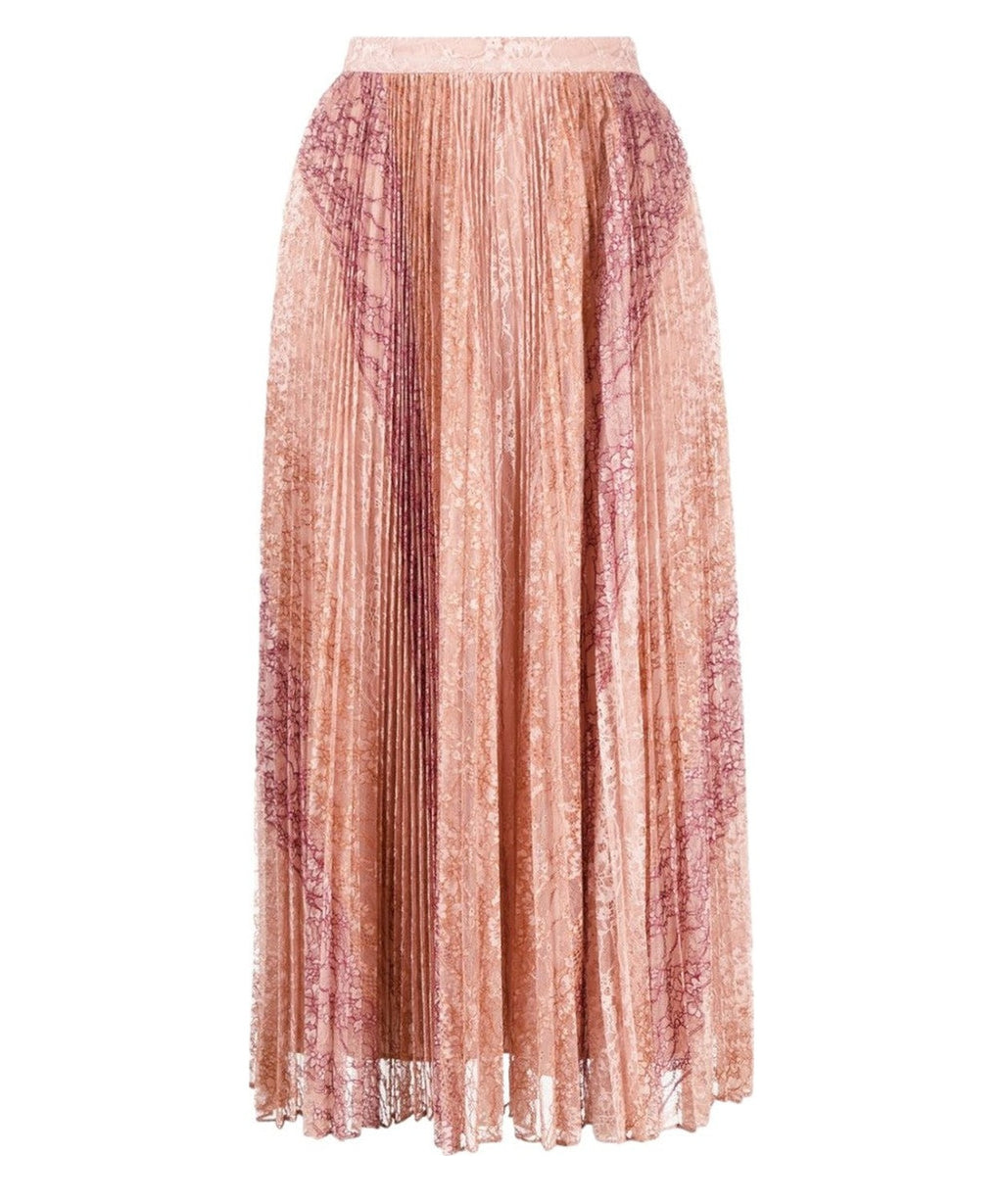 Gonna plissettata con pizzo-Twinset-Gonne-Vittorio Citro Boutique