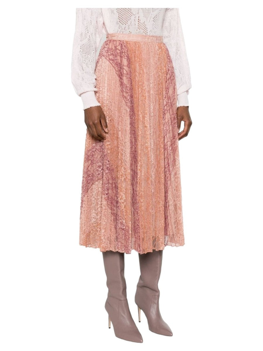 Gonna plissettata con pizzo-Twinset-Gonne-Vittorio Citro Boutique