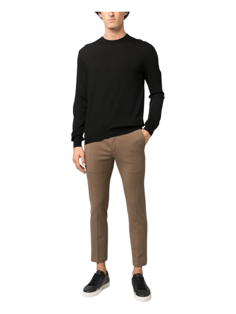 Pantalone dieci stretch in lana-Pt Torino-Pantaloni-Vittorio Citro Boutique