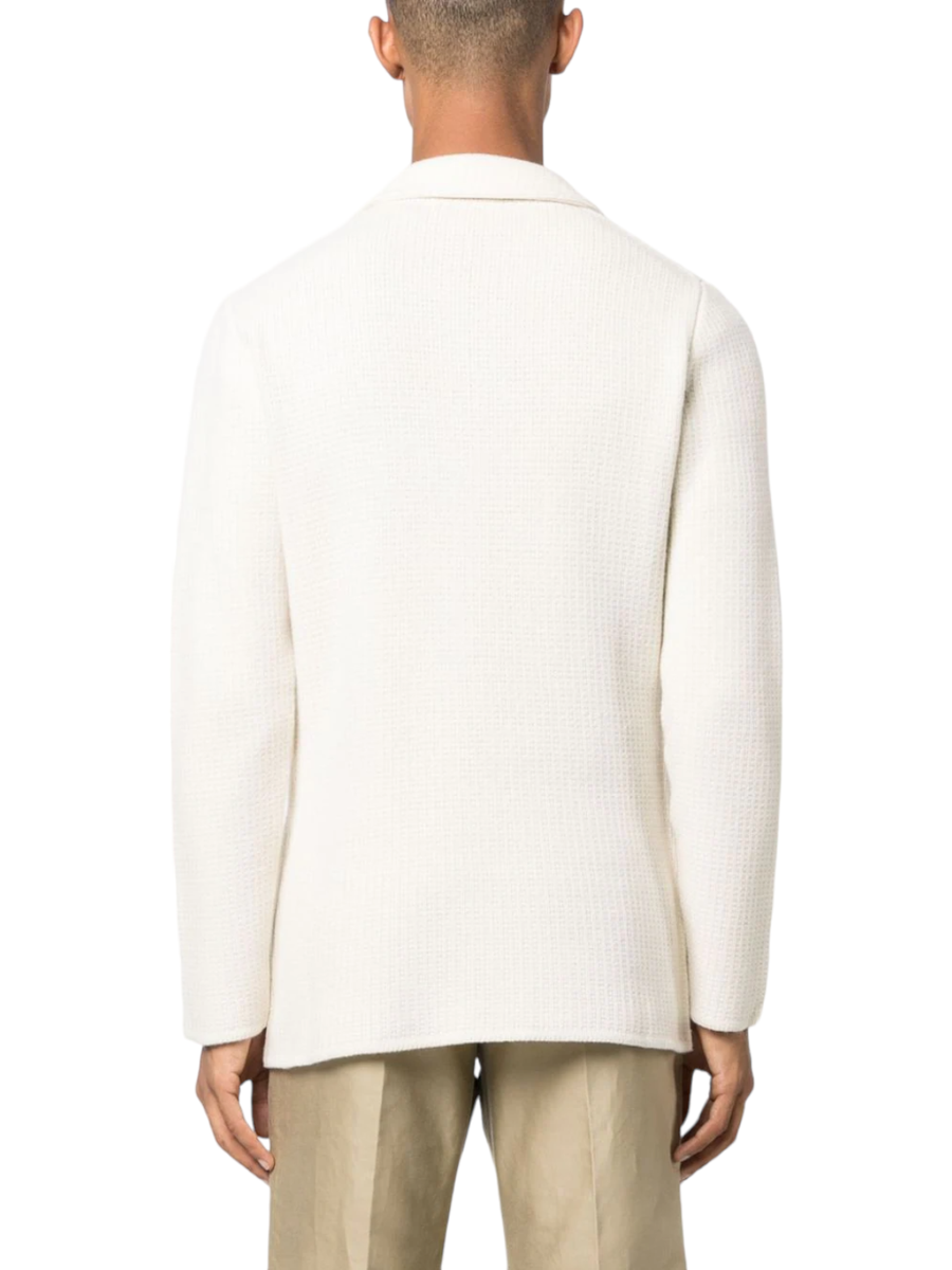 Giacca monopetto in maglia di cashmere-Lardini-Giacche-Vittorio Citro Boutique