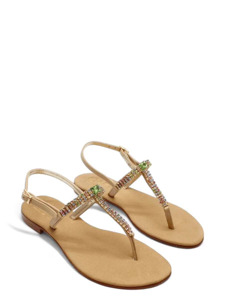 Infradito Capri con Cristalli Multicolor-Ciabatte-Capri Vittorio Citro-Vittorio Citro Boutique