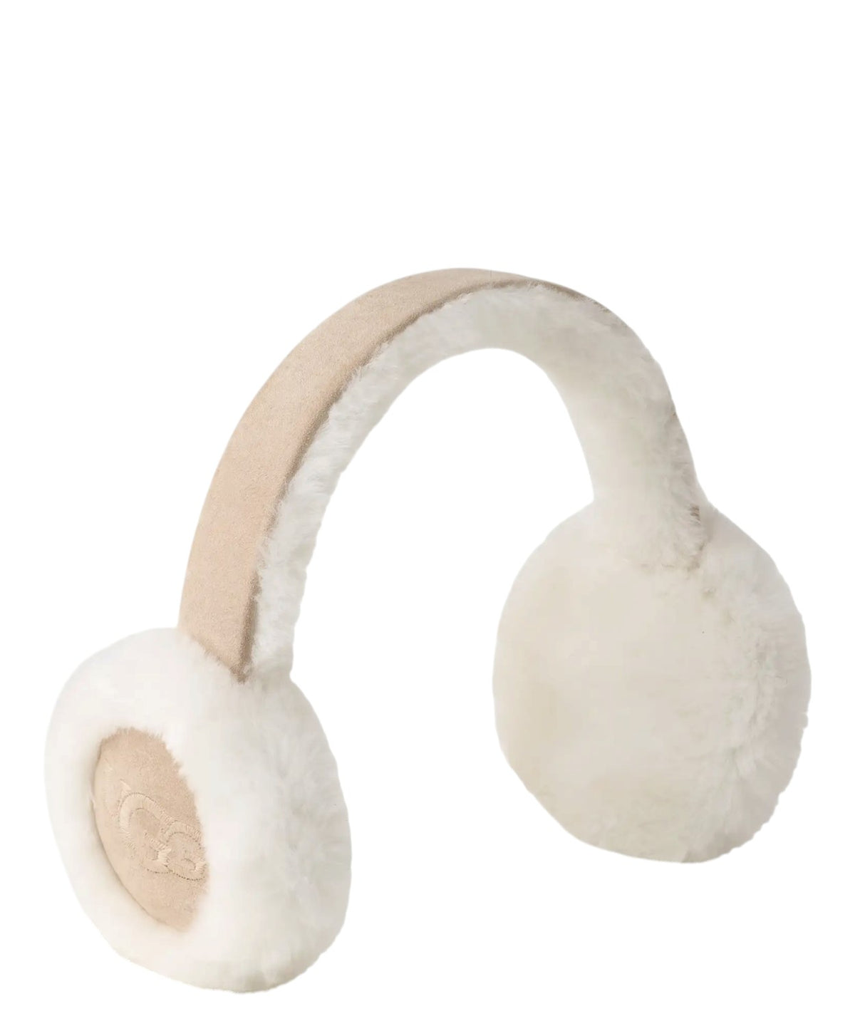 Cache-oreilles femme UGG en peau lainée avec logo brodé