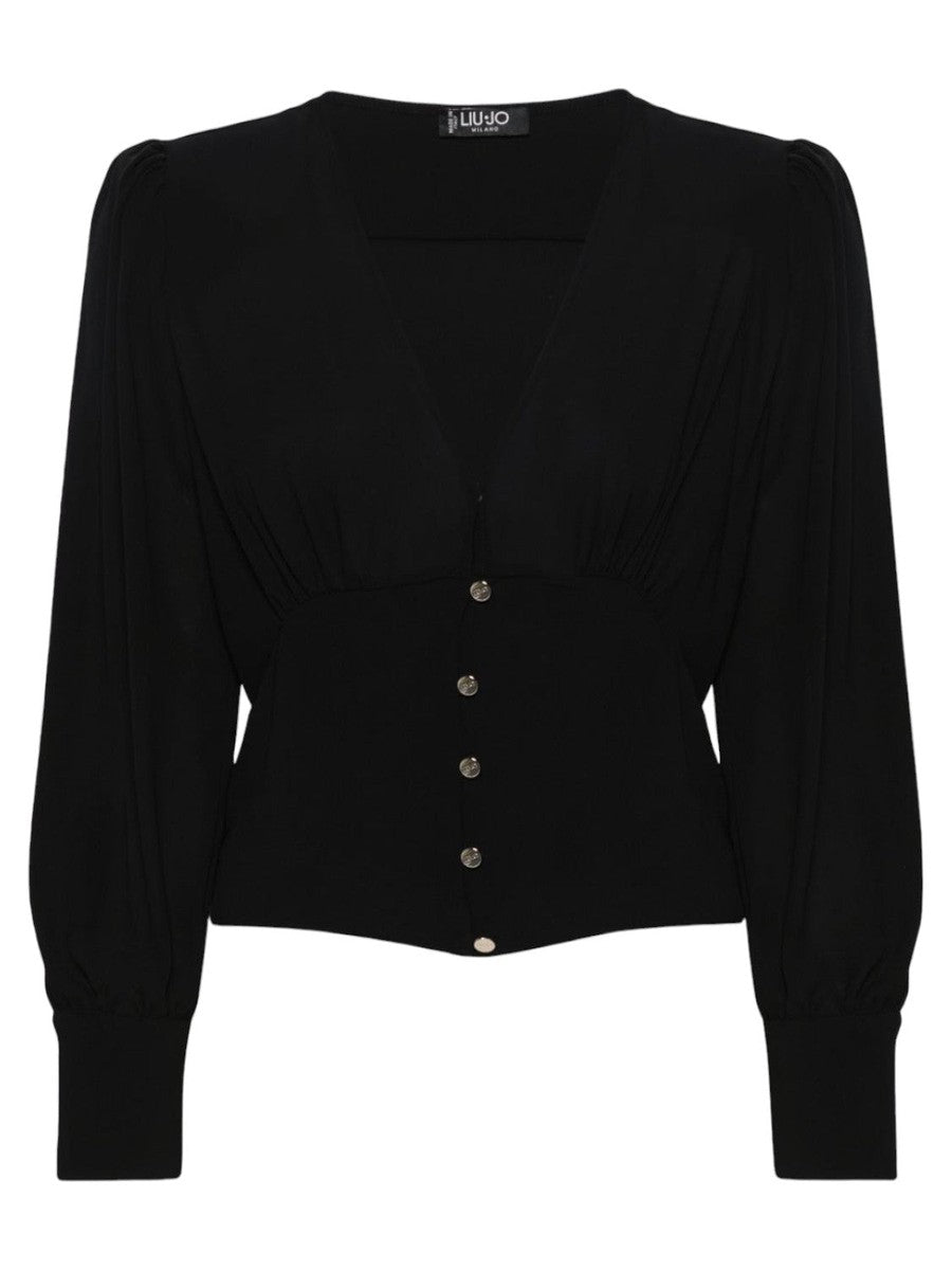 Blusa Elegante in Georgette con Scollo a V-Liu-Jo-Camicie-Vittorio Citro Boutique