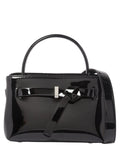 Mini Borsa a Mano in Similpelle Verniciata Nera-Emporio Armani-Borse a mano-Vittorio Citro Boutique