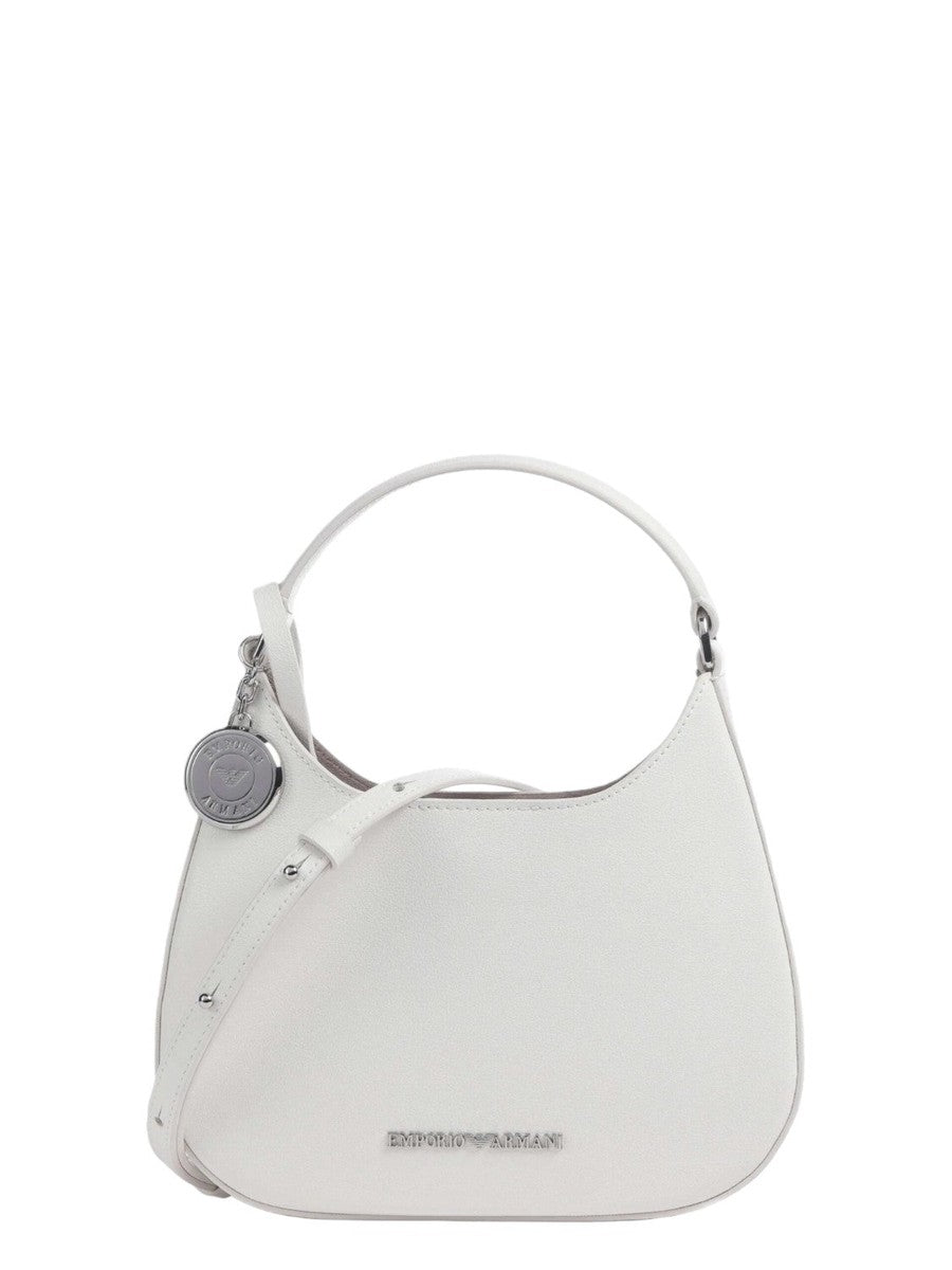 Borsa hobo a mano in pelle riciclata granata Capsule Collection-Emporio Armani-Borse a mano-Vittorio Citro Boutique