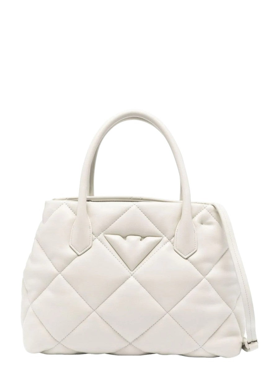 Borsa Tote in Ecopelle Trapuntata a Rombi-Emporio Armani-Borse a spalla-Vittorio Citro Boutique