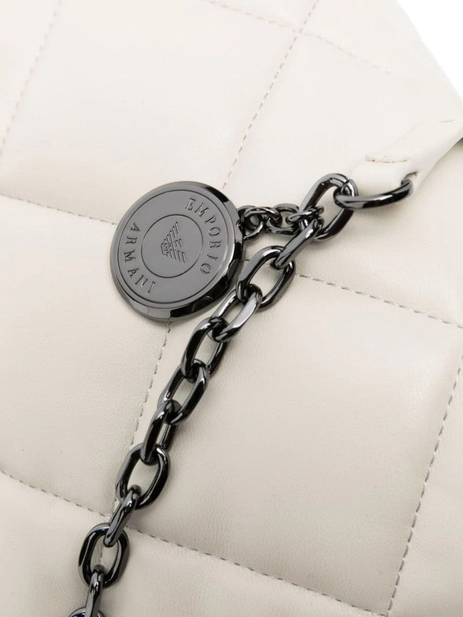 Borsa Tote in Ecopelle Trapuntata a Rombi-Emporio Armani-Borse a spalla-Vittorio Citro Boutique