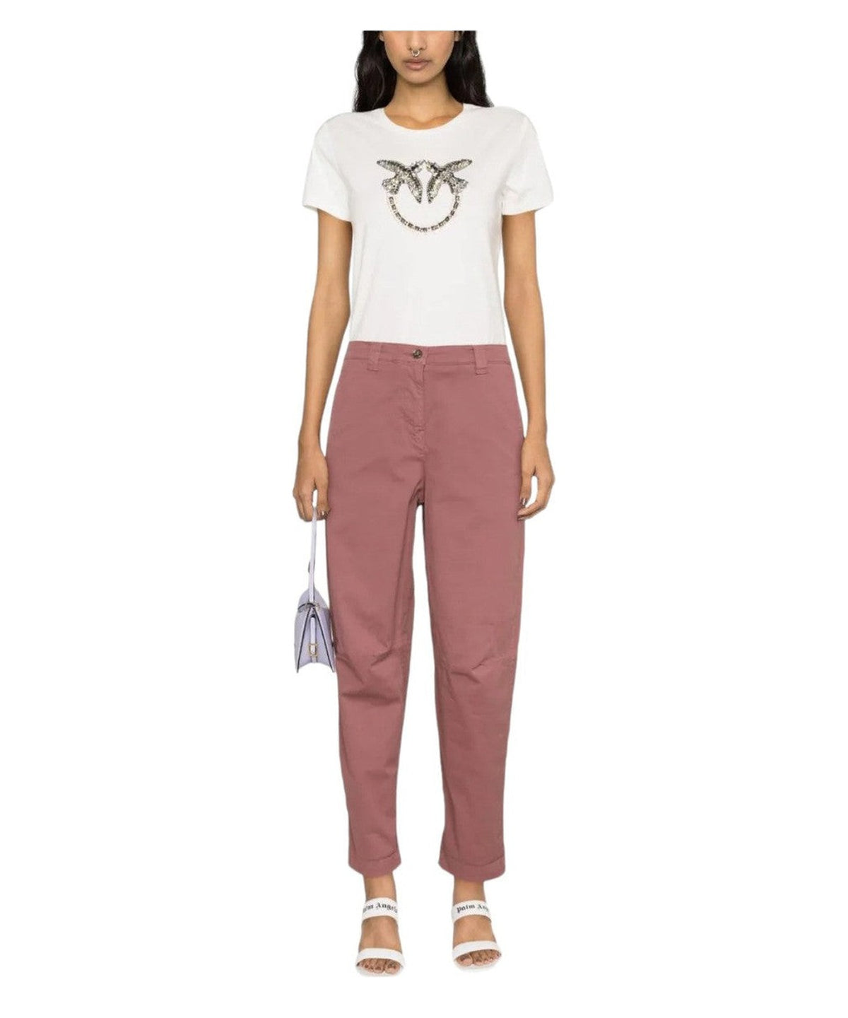 Pantaloni Polissena Carrot-Fit in Tessuto Cavallery-Pinko-Pantaloni-Vittorio Citro Boutique