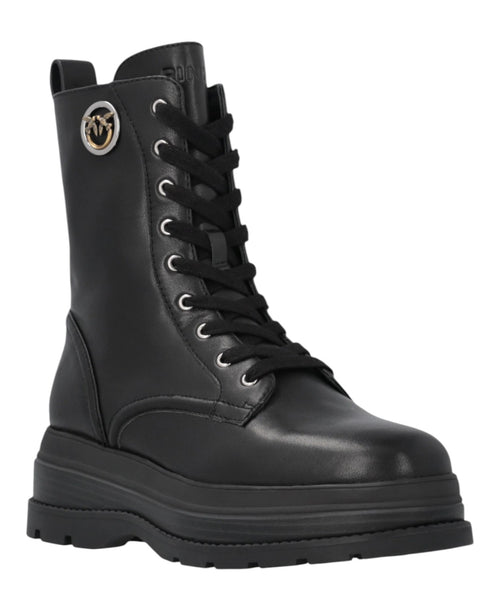 Anfibi Pinko EVA 05 in Pelle di Vitello Nera