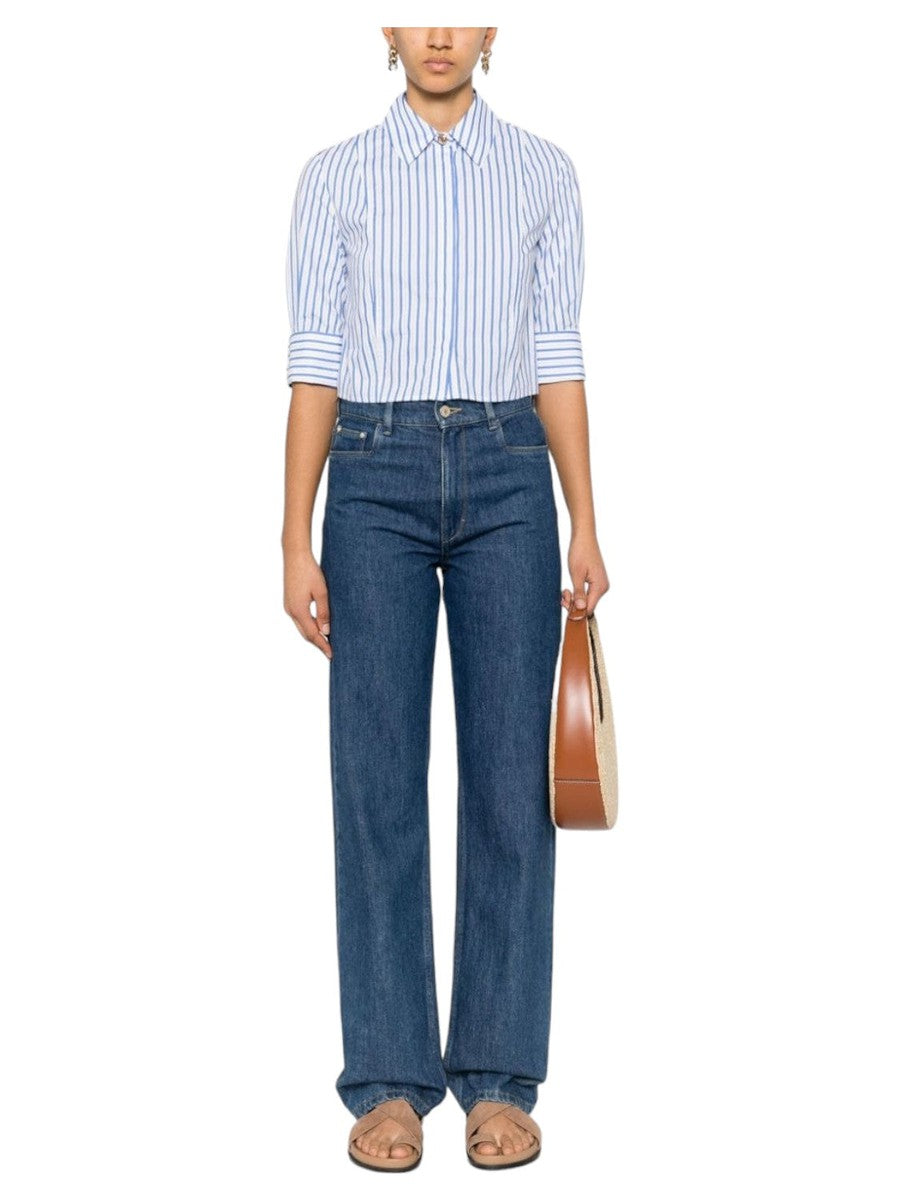 Camicia Crop a Righe in Cotone-Liu-Jo-Camicie-Vittorio Citro Boutique