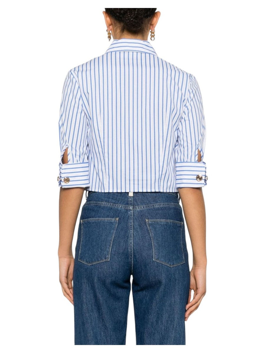 Camicia Crop a Righe in Cotone-Liu-Jo-Camicie-Vittorio Citro Boutique