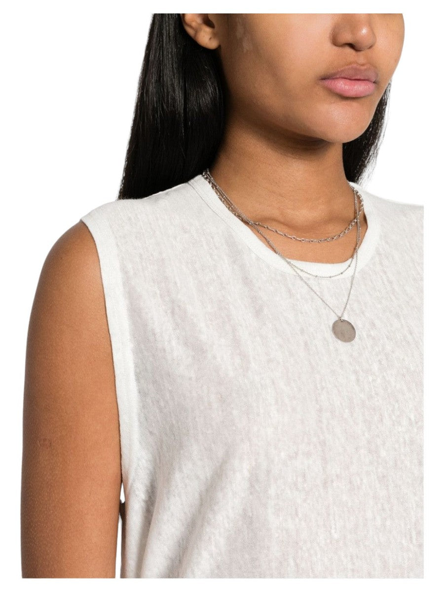 Top in lino senza maniche-Pinko-Top-Vittorio Citro Boutique