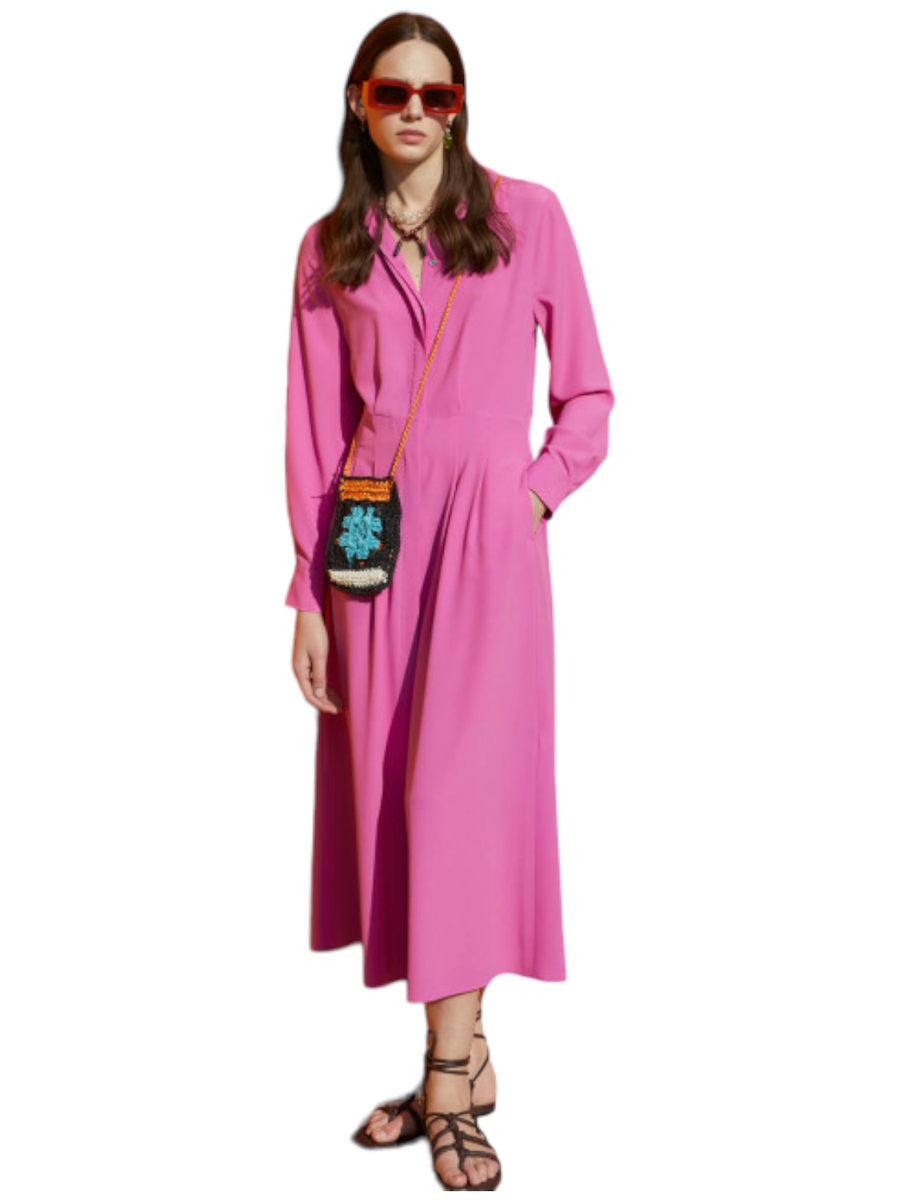 Abito Chemisier In Misto Seta-Beatrice B-Abiti-Vittorio Citro Boutique