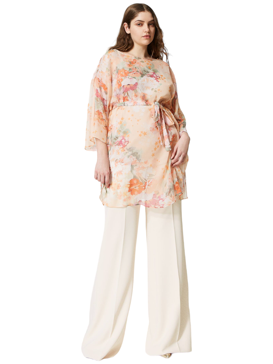 Abito a tunica in creponne-Twinset-Abiti-Vittorio Citro Boutique