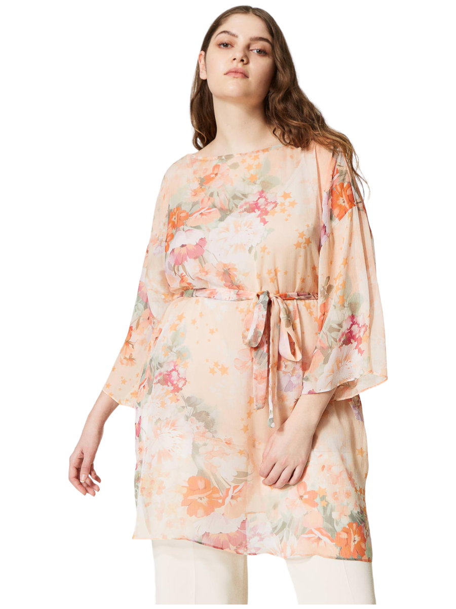 Abito a tunica in creponne-Twinset-Abiti-Vittorio Citro Boutique