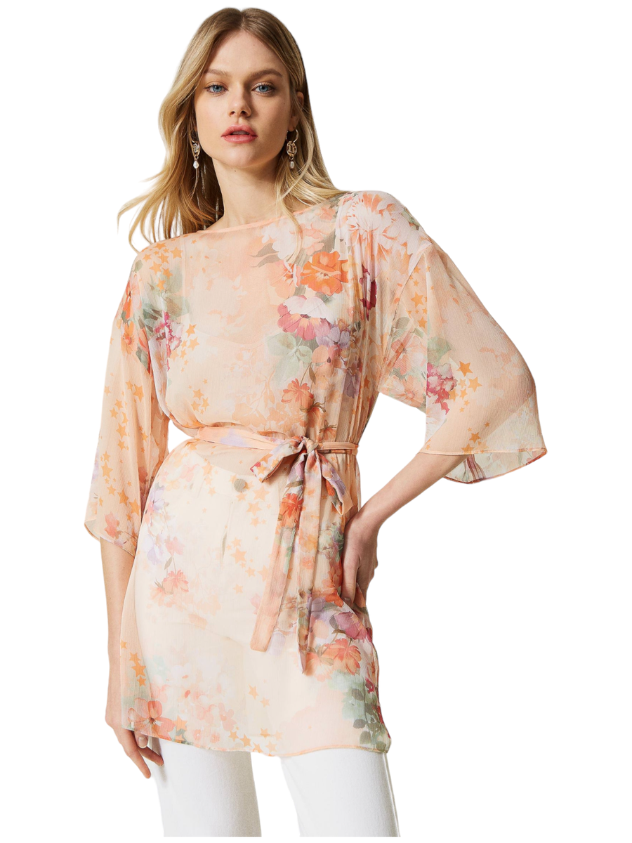 Abito a tunica in creponne-Twinset-Abiti-Vittorio Citro Boutique