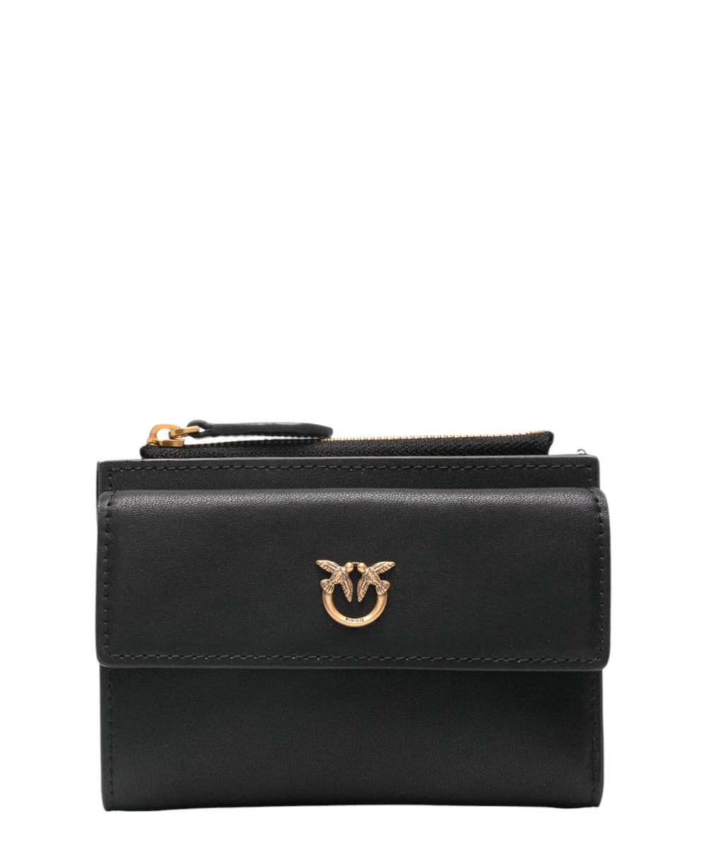 Portafoglio Love Birds in Pelle con Grana Liscia-Pinko-Portafogli-Vittorio Citro Boutique