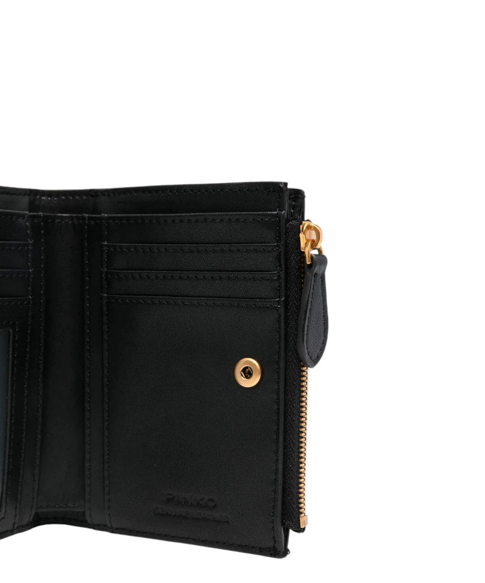 Portafoglio Love Birds in Pelle con Grana Liscia-Pinko-Portafogli-Vittorio Citro Boutique