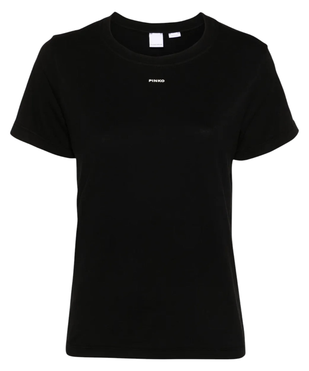 T-Shirt PINKO Basico in Cotone con Logo Mini Vernice