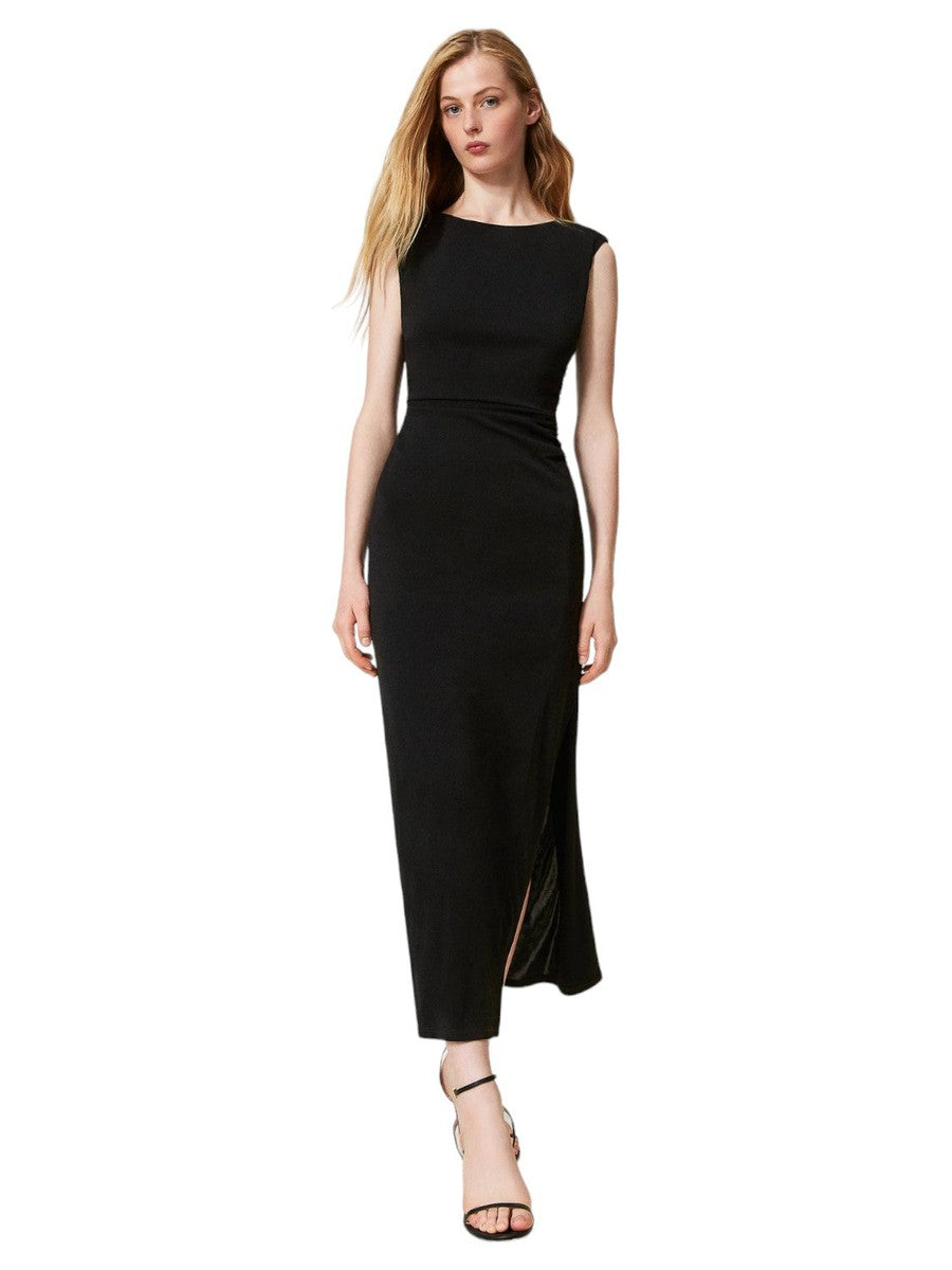 Abito lungo con arricciatura-Twinset-Abiti-Vittorio Citro Boutique