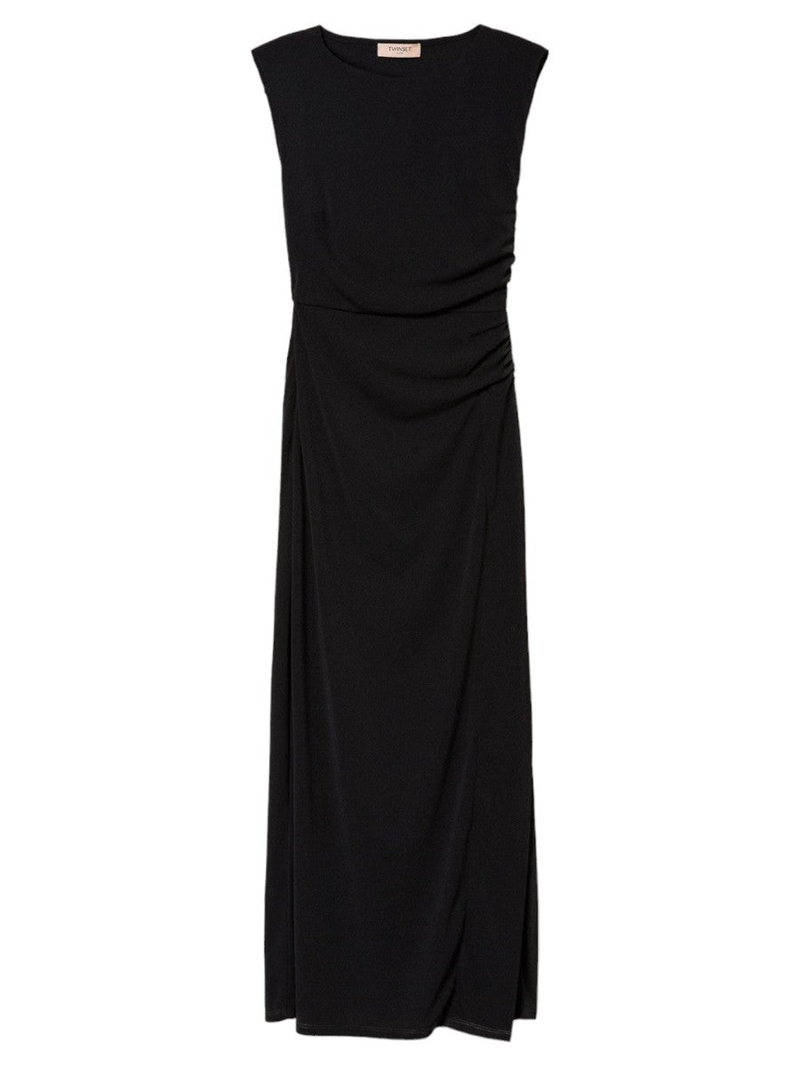 Abito lungo con arricciatura-Twinset-Abiti-Vittorio Citro Boutique