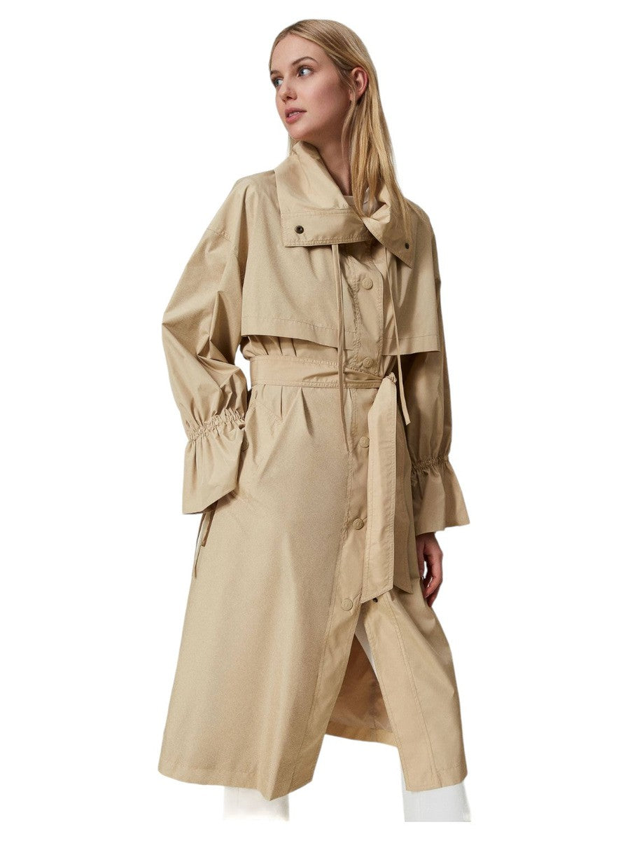 Trench in taffetà con cintura-Twinset-Giacche-Vittorio Citro Boutique