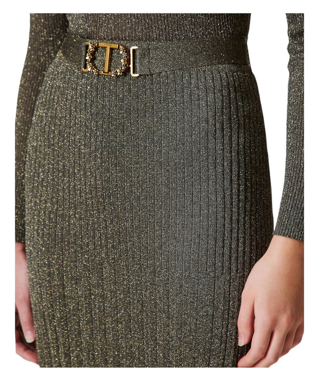 Gonna Longuette in Maglia Lurex-Twinset-Gonne-Vittorio Citro Boutique