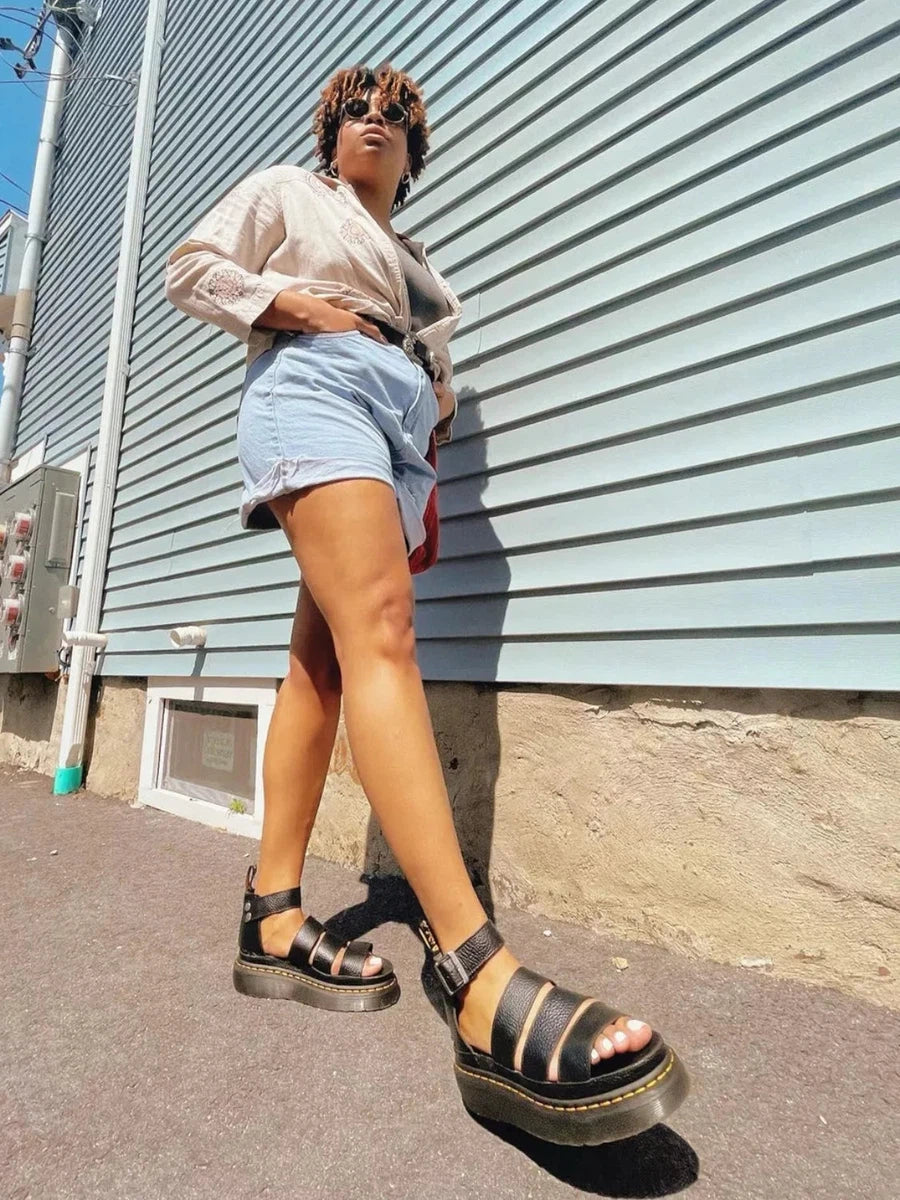 Clarissa II Quad: Sandali Platform in Nappa Bottalata-Dr. Martens-Sandali-Vittorio Citro Boutique