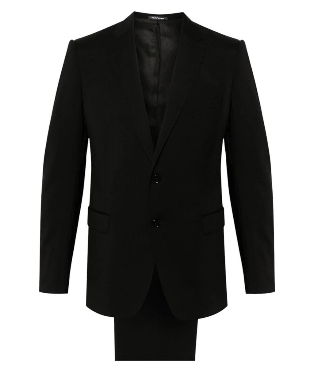 Abito Emporio Armani in Lana Vergine Nero Carbone-Emporio Armani-Abiti-Vittorio Citro Boutique