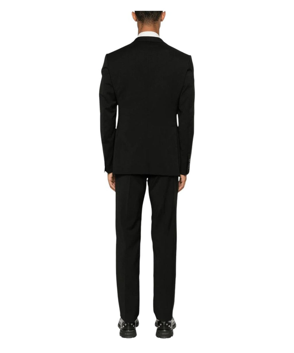 Abito Emporio Armani in Lana Vergine Nero Carbone-Emporio Armani-Abiti-Vittorio Citro Boutique