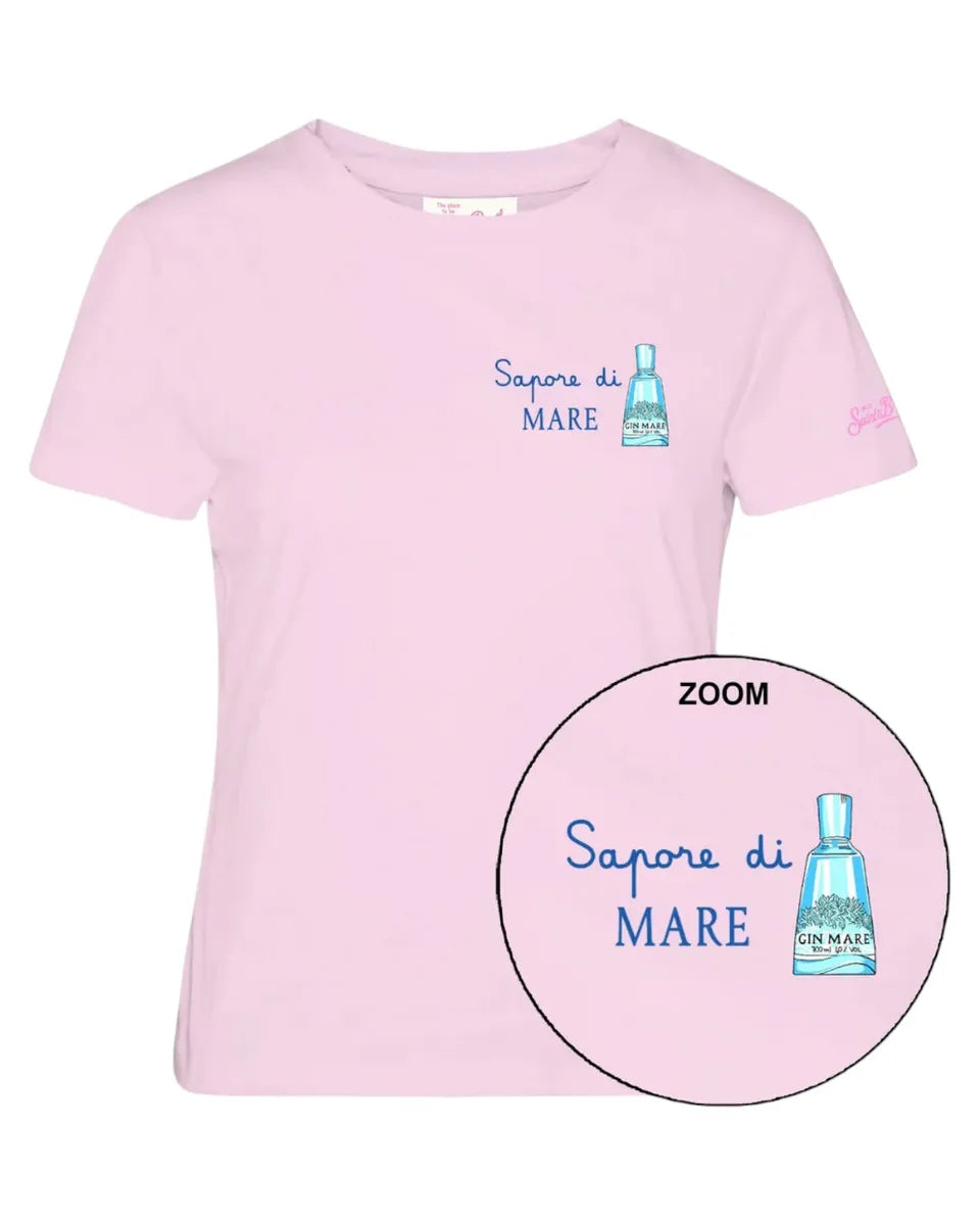 T-shirt Emilie Donna Rosa "Sapore di Mare"-Mc2 Saint Barth-T-shirt-Vittorio Citro Boutique