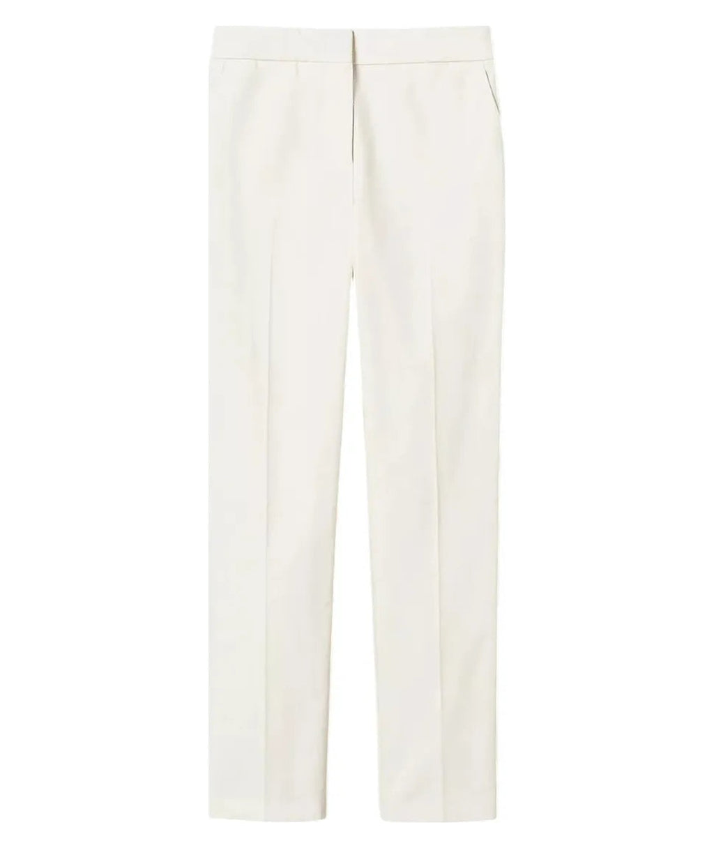 Pantaloni dritti in gabardine misto cotone-Twinset-Pantaloni-Vittorio Citro Boutique