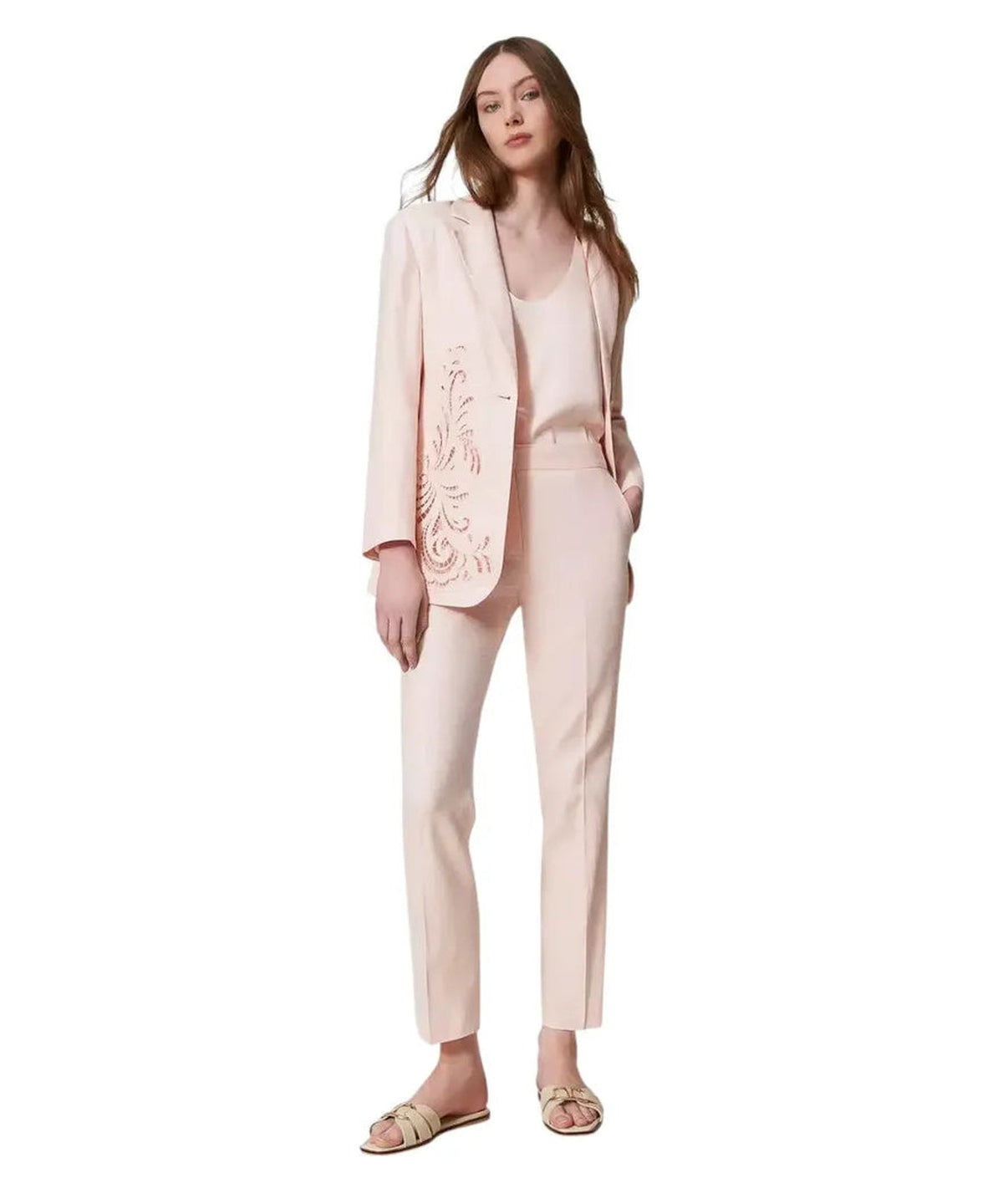 Top in raso lucido con collo tondo-Twinset-Top-Vittorio Citro Boutique