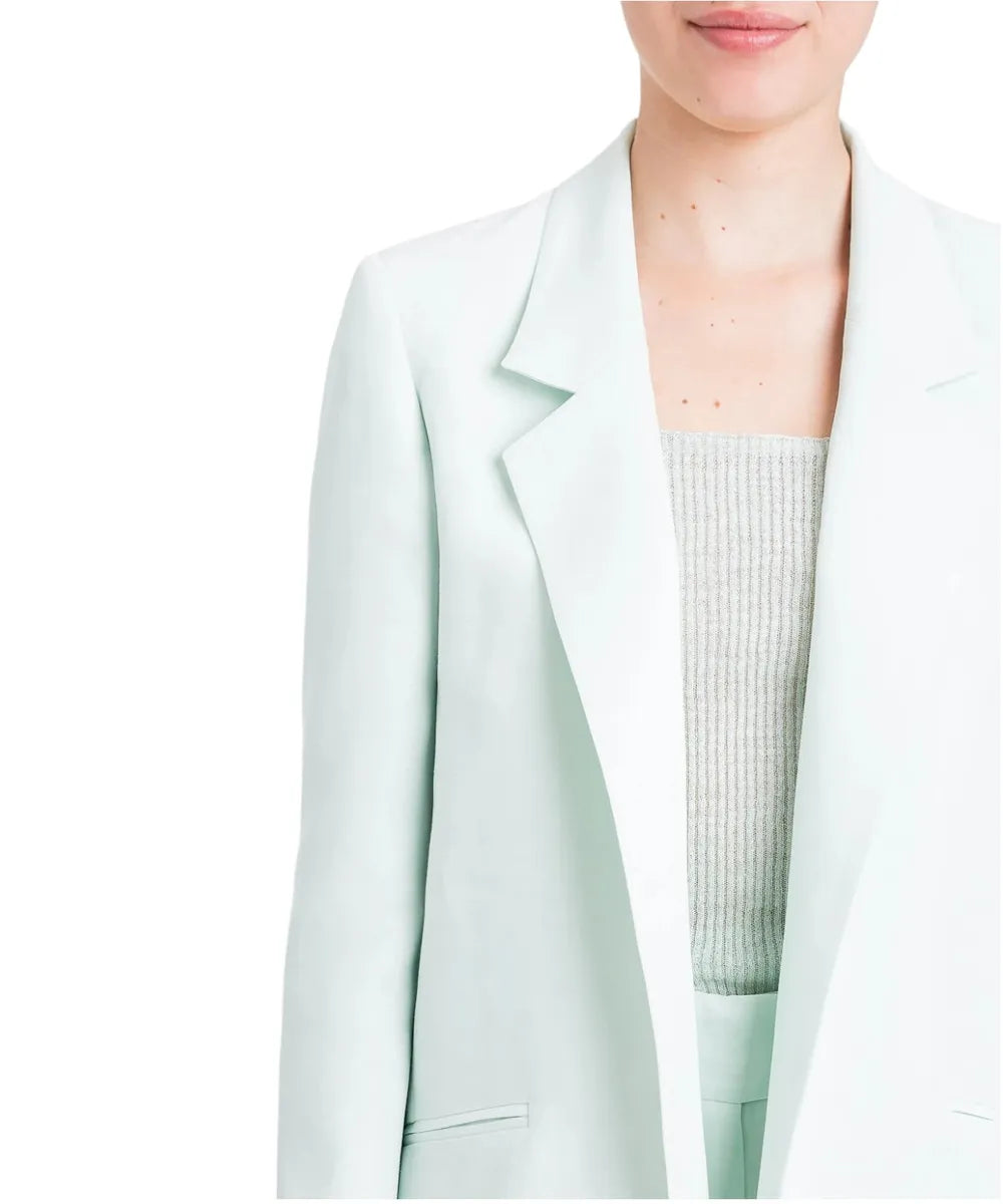 Giacca Blazer in Misto Viscosa e Lino con Fondo Arrotondato-Twinset-Giacche-Vittorio Citro Boutique