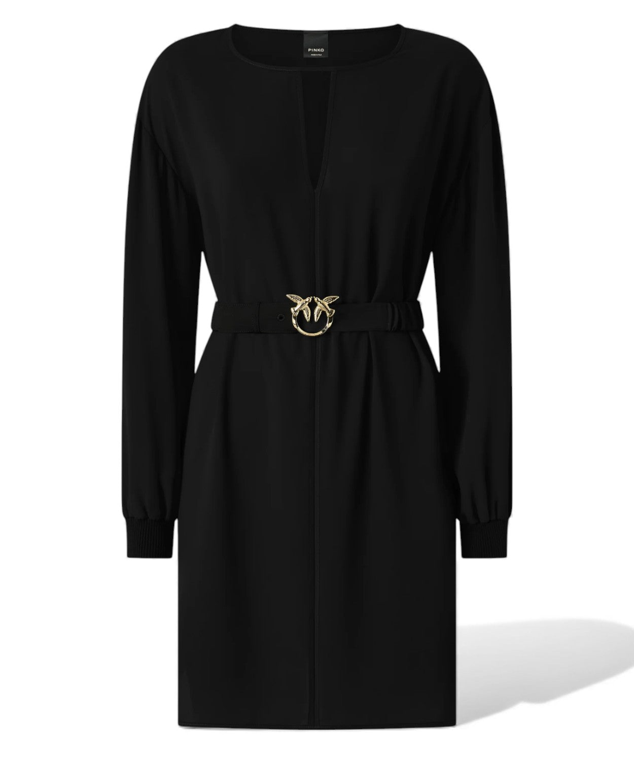 Abito Corto PINKO in Crêpe con Cintura Love Birds