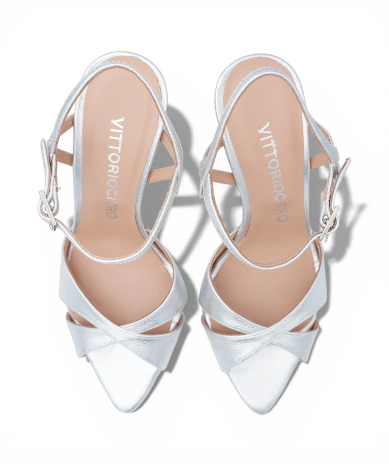 Sandali Omega Argento con Tacco Alto per Eventi