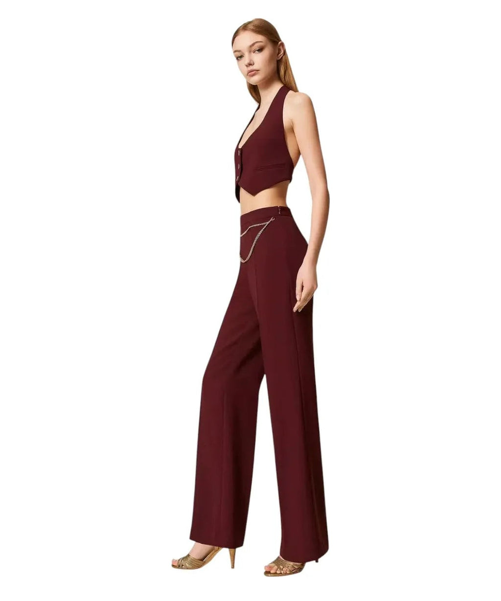 Pantaloni Palazzo con Cintura-Twinset-Pantaloni-Vittorio Citro Boutique