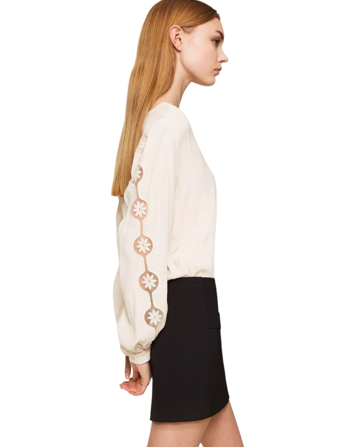 Minigonna Nera in Crêpe con Fiocco-Twinset-Gonne-Vittorio Citro Boutique