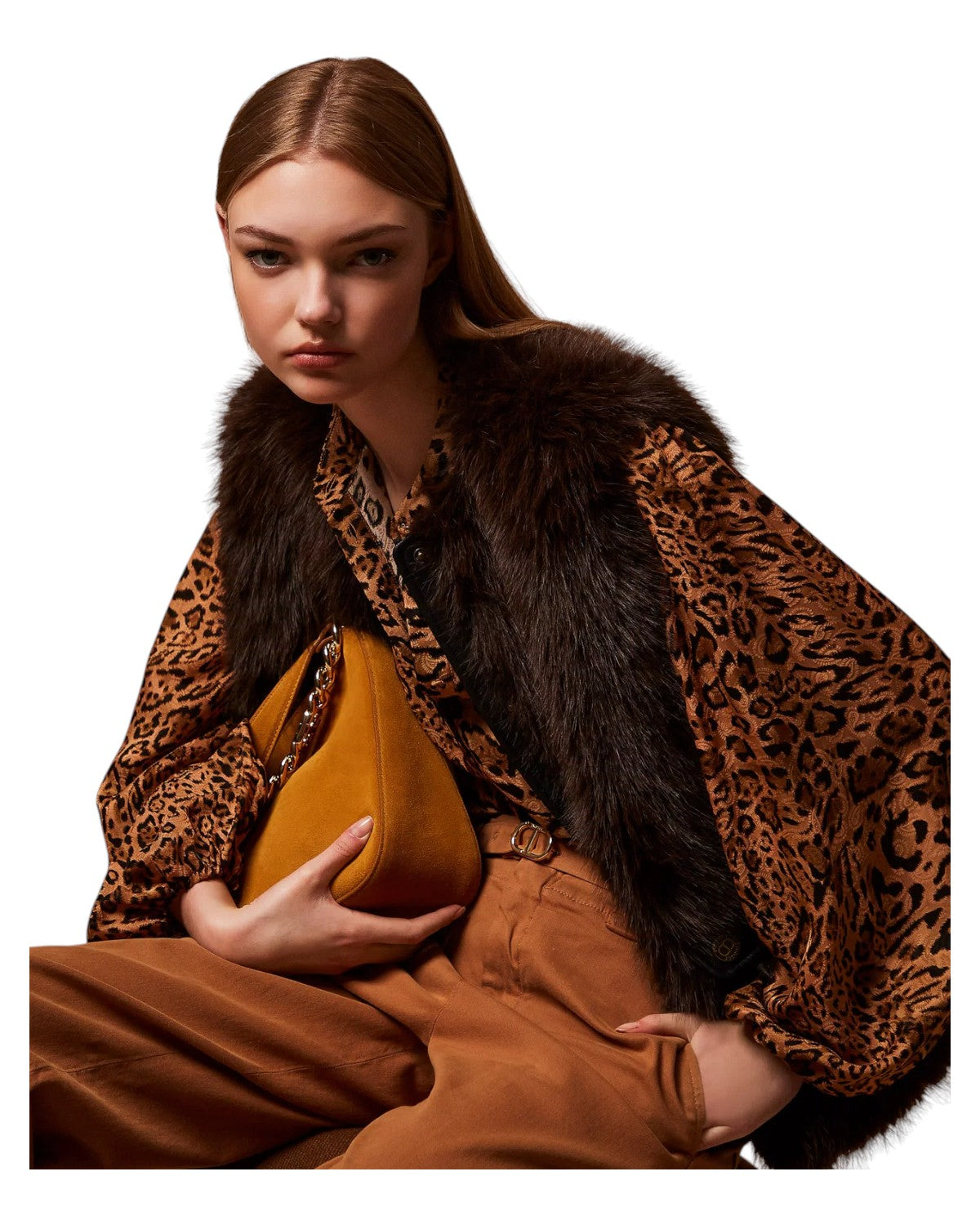 Gilet in Pelliccia Sintetica Bicolor-Twinset-Pellicce e shearling-Vittorio Citro Boutique