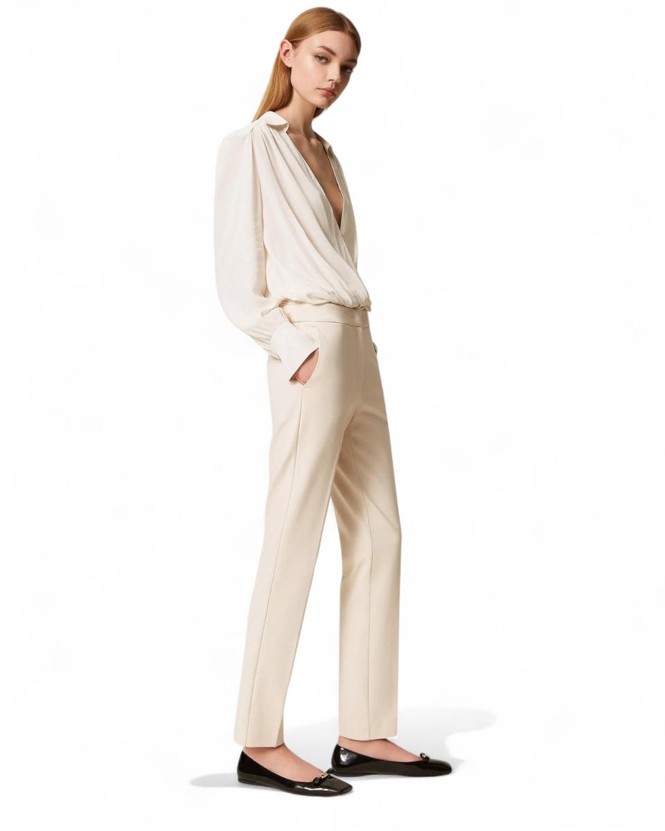 Pantaloni a Sigaretta con Piega-Twinset-Pantaloni-Vittorio Citro Boutique