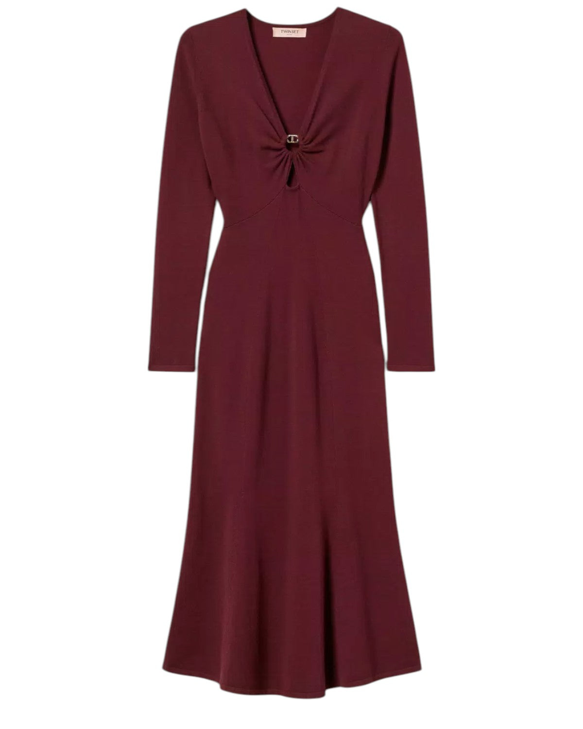 Abito Longuette in Maglia con Logo-Twinset-Abiti-Vittorio Citro Boutique