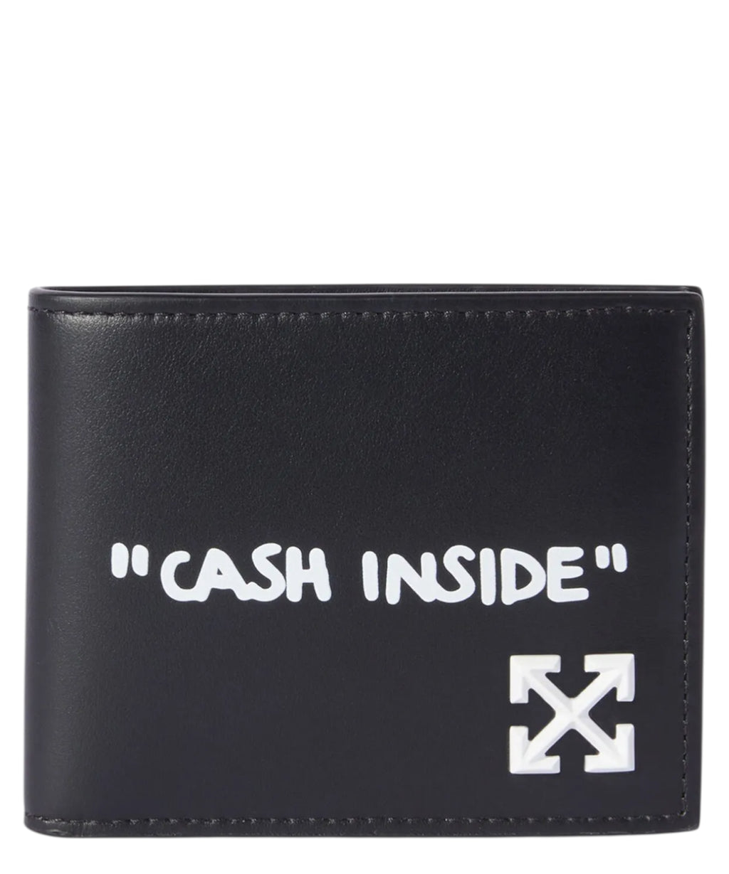 Portefeuille bi-fold Off-White Jitney Quote en cuir
