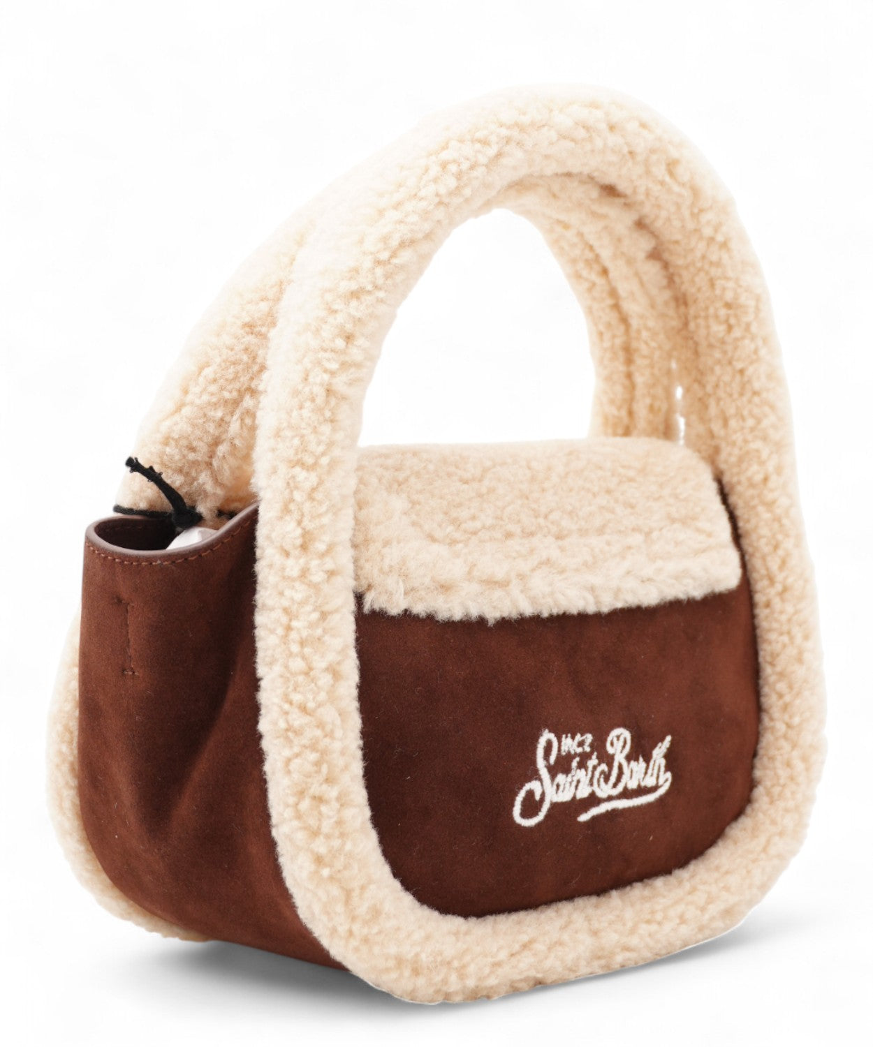 Borsa Gilda Mutton in suede ed eco-shearling-Mc2 Saint Barth-Borse a mano-Vittorio Citro Boutique